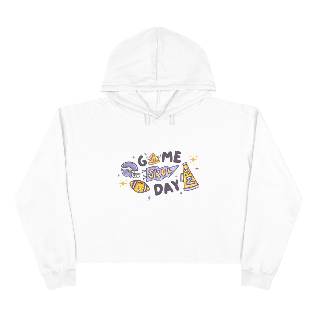 Game Day School Spirit Crop Hoodie