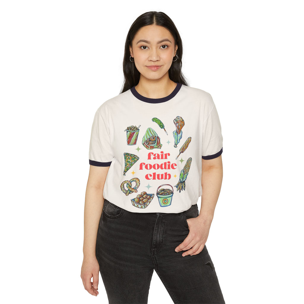 Fair Foodie Club T-Shirt | Food Icons Ringer Tee