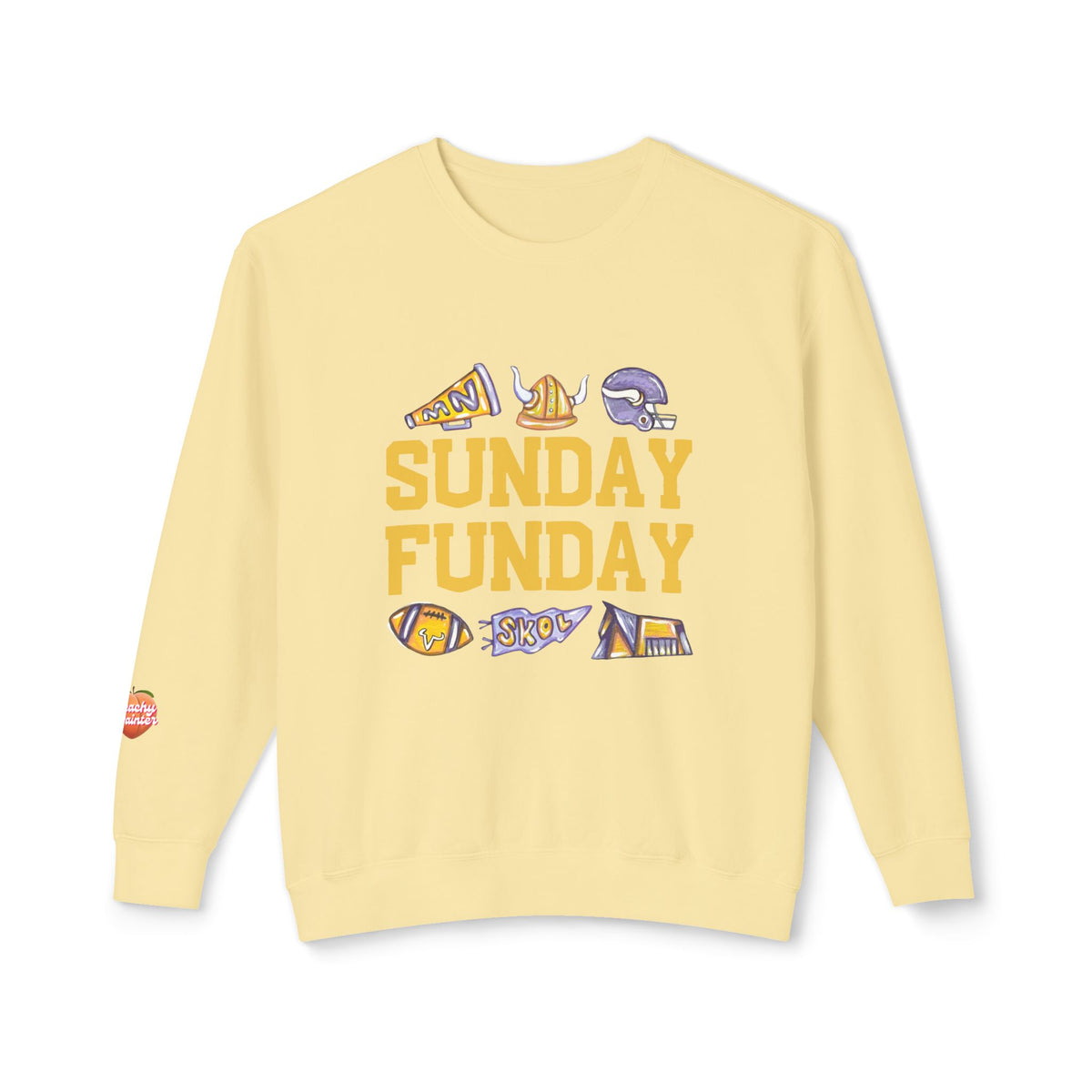 Sunday Funday Vikings Edition Lightweight Crewneck Sweatshirt