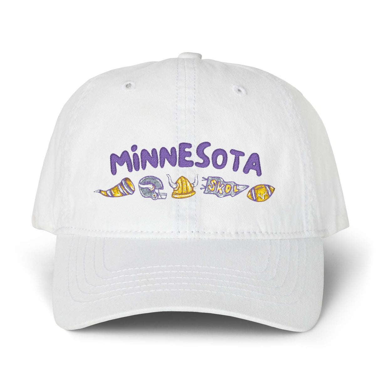 Minnesota Vikings Women's Pigment-Dyed Cap with Fashion Undervisor (Embroidery)