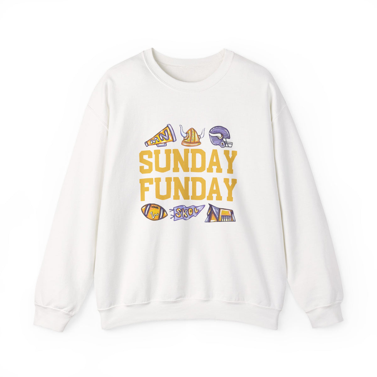 Crewneck Sweatshirt - "Sunday Funday" Football & Tailgate Graphic