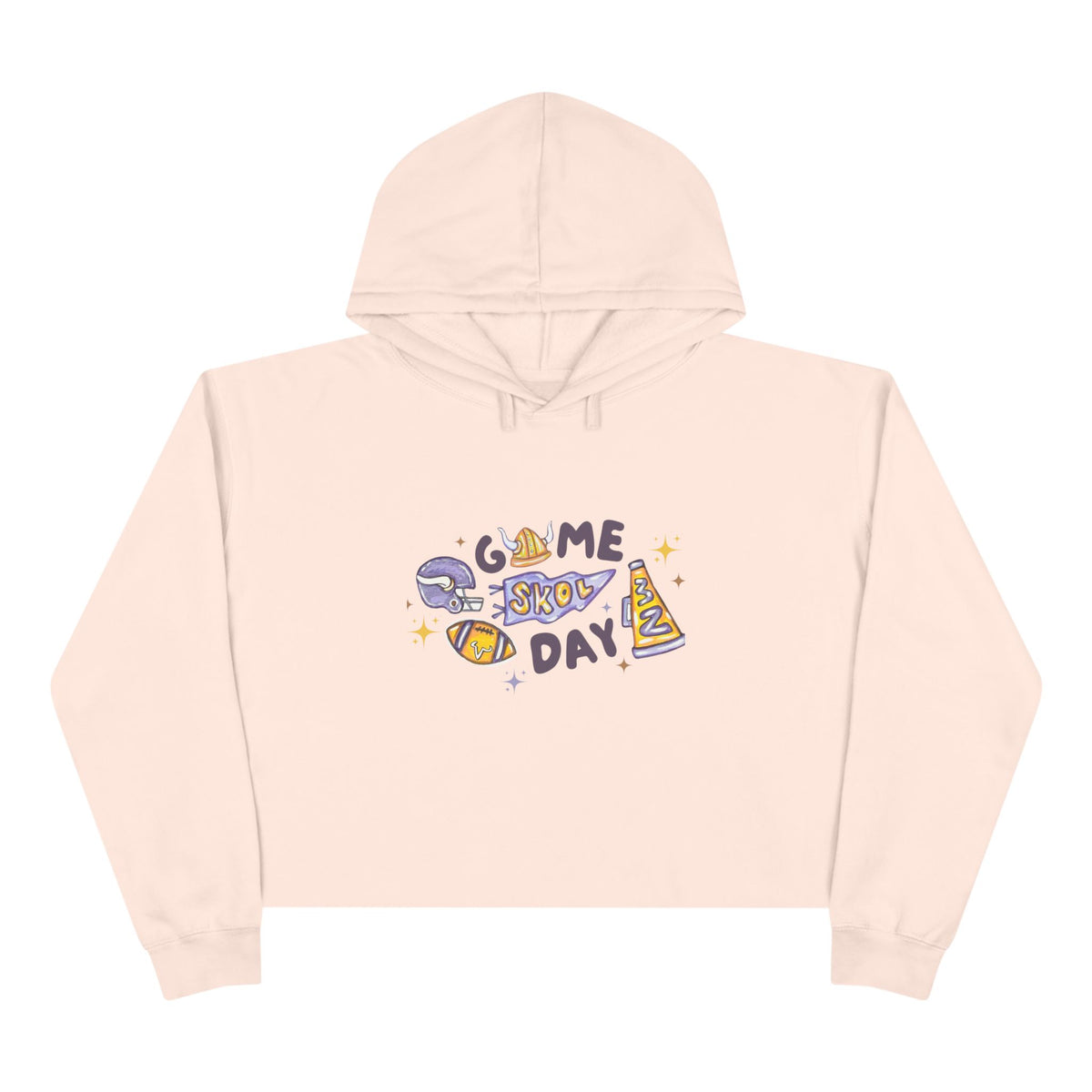 Game Day School Spirit Crop Hoodie