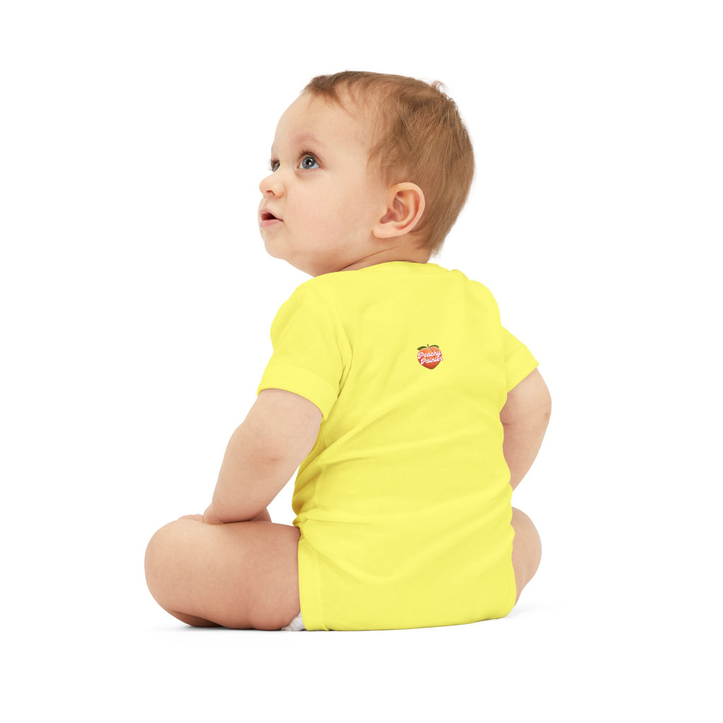 Mini Garden Veggies Infant One Piece | baby bodysuit with produce illustrations