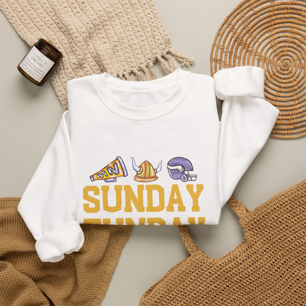 Crewneck Sweatshirt - "Sunday Funday" Football & Tailgate Graphic