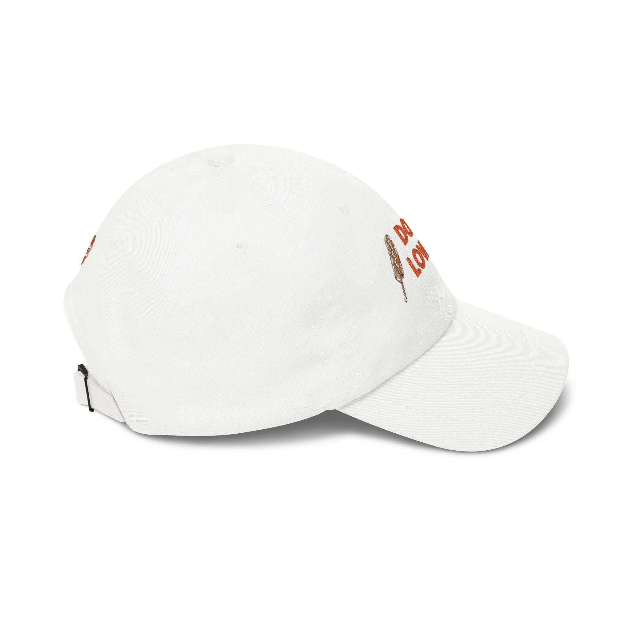Dog Lover Embroidery Dad Cap | White baseball hat
