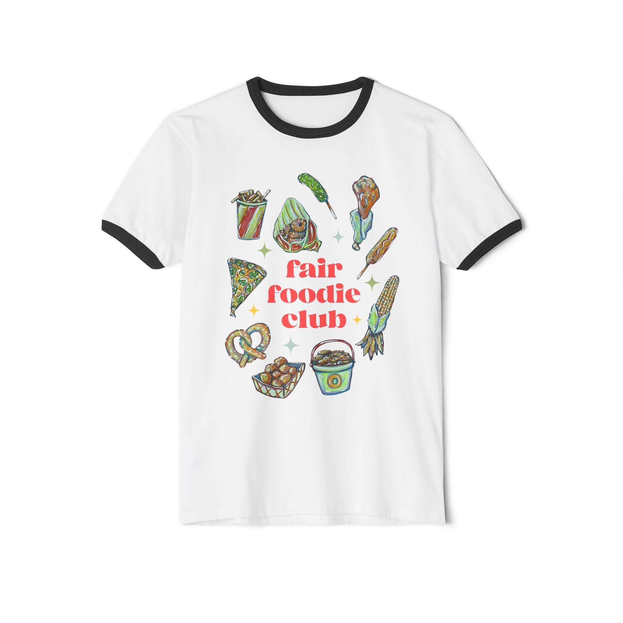 Fair Foodie Club T-Shirt | Food Icons Ringer Tee