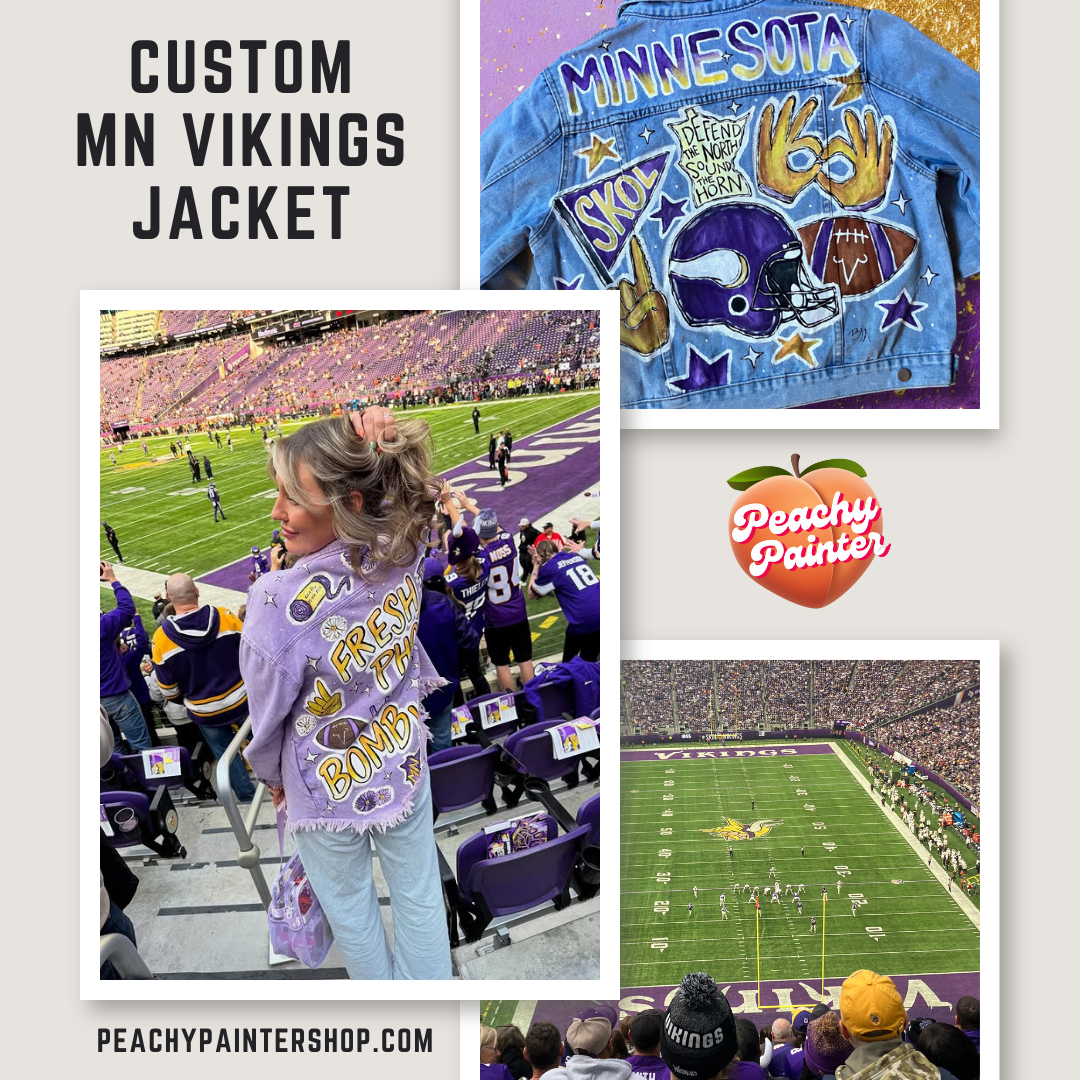 Custom Minnesota Vikings Painted Jacket