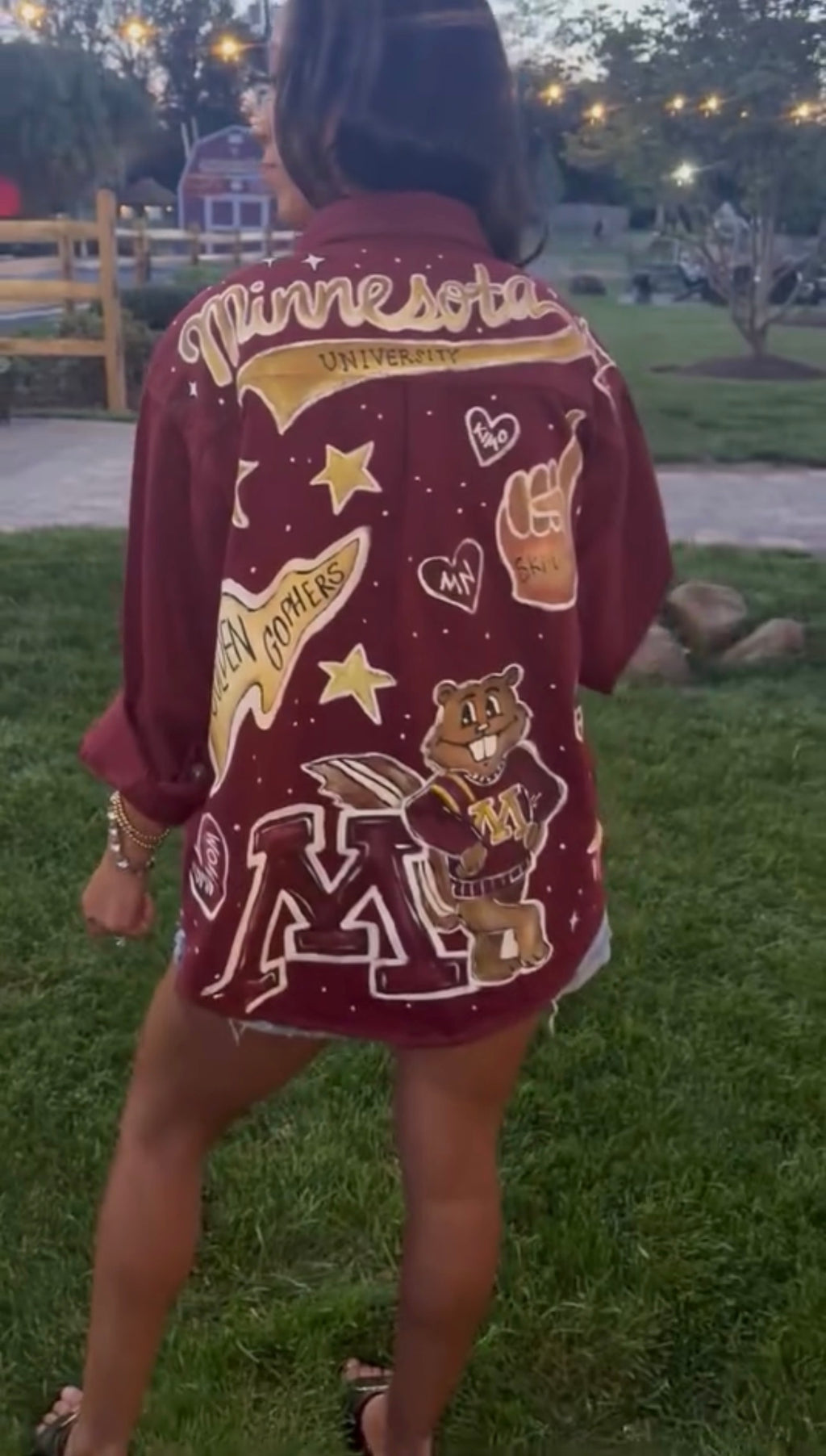 Custom Sport Mom Painted Jacket
