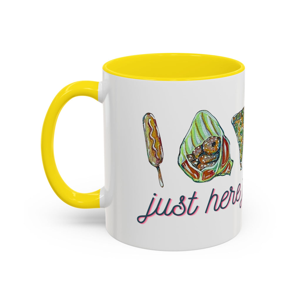 Here for the Food State Fair Mug | Accent Coffee Mug 11oz or 15oz
