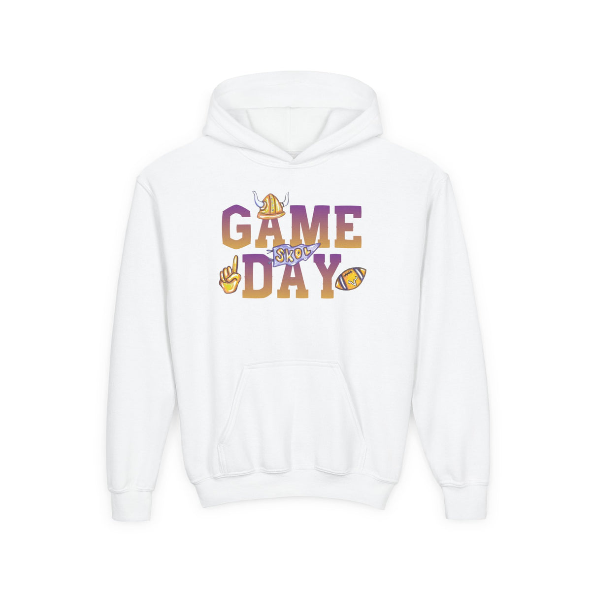 Game Day Youth Hoodie — Kids Football Spirit Pullover ("GAME DAY")