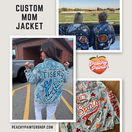 Custom Sport Mom Painted Jacket