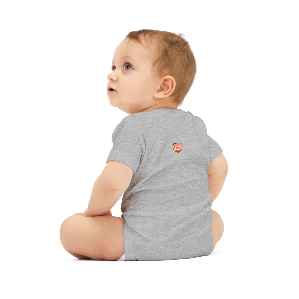 Mini Garden Veggies Infant One Piece | baby bodysuit with produce illustrations