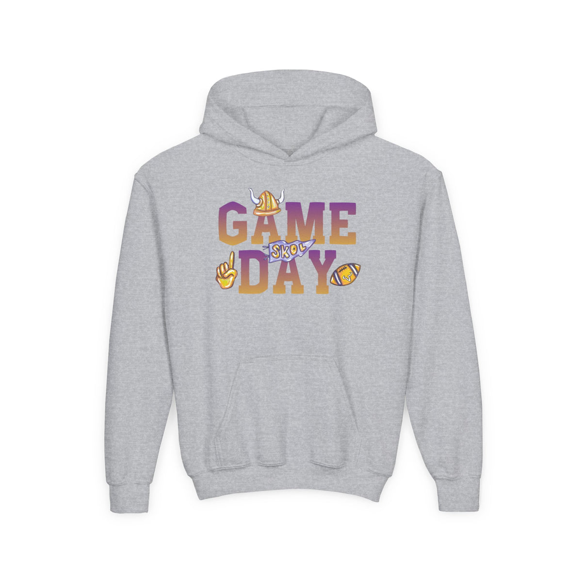 Game Day Youth Hoodie — Kids Football Spirit Pullover ("GAME DAY")