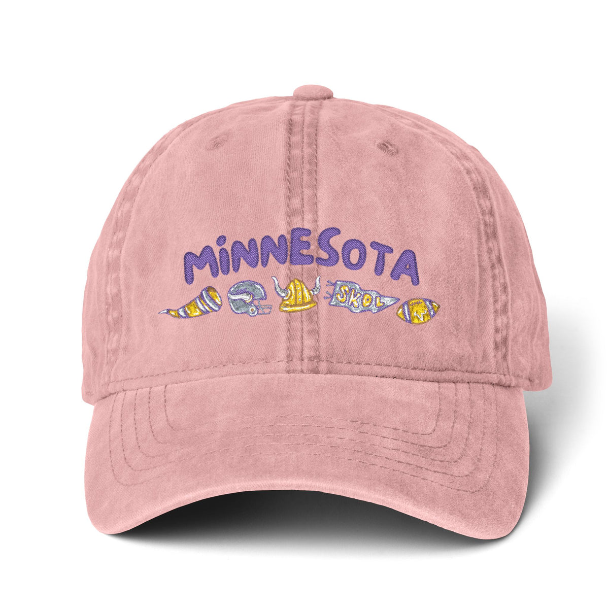 Minnesota Vikings Women's Pigment-Dyed Cap with Fashion Undervisor (Embroidery)