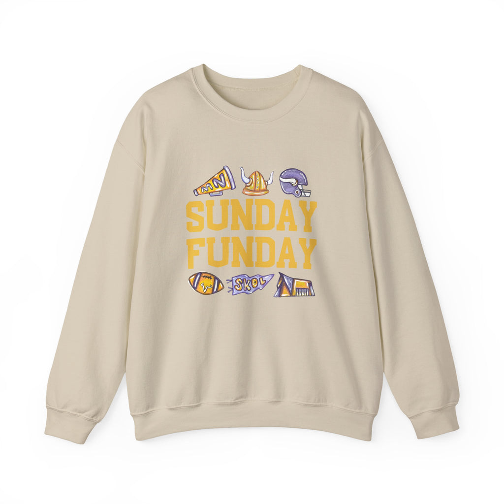Crewneck Sweatshirt - "Sunday Funday" Football & Tailgate Graphic