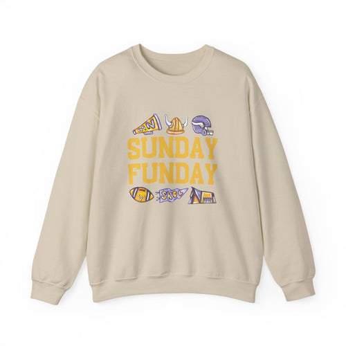 Crewneck Sweatshirt - "Sunday Funday" Football & Tailgate Graphic