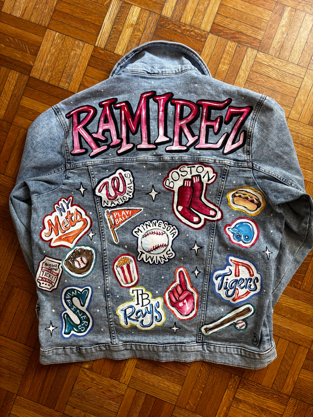 Custom Sport Mom Painted Jacket