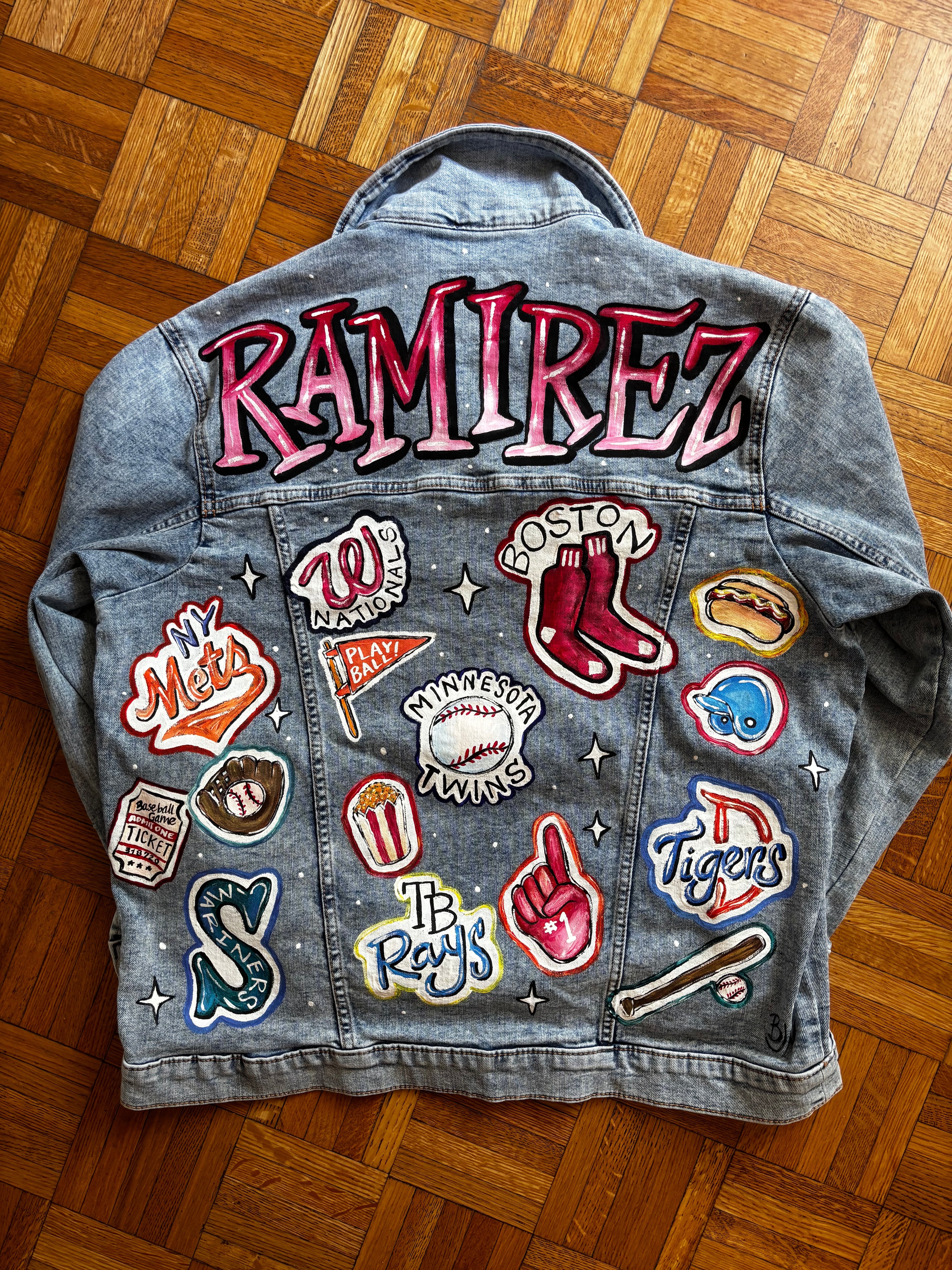 Custom Sport Mom Painted Jacket