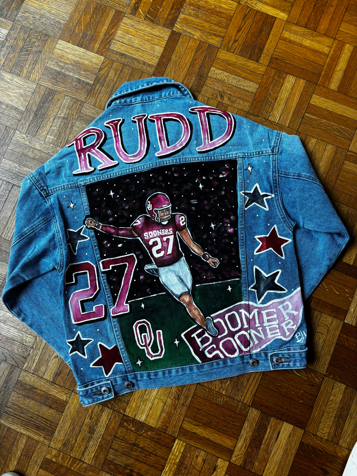 Custom Sport Mom Painted Jacket