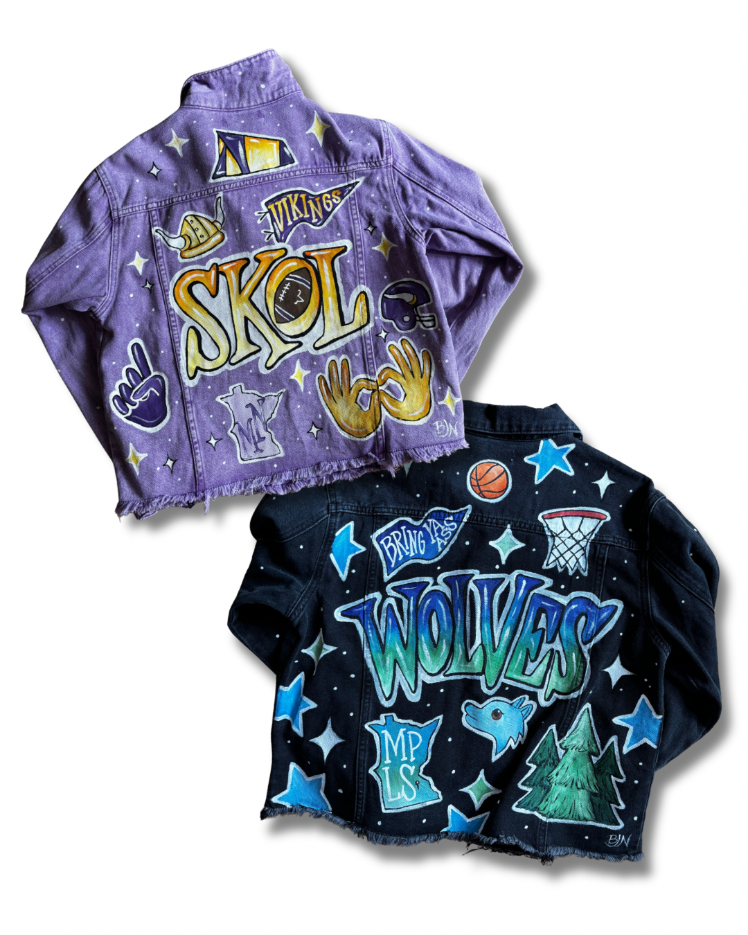 Custom MN Vikings Painted Jacket